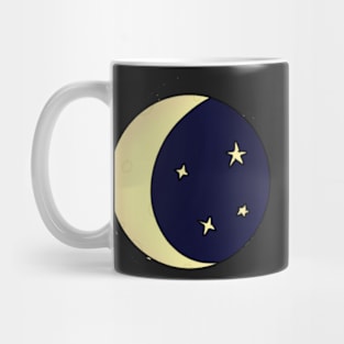 Moon & Stars sticker Mug